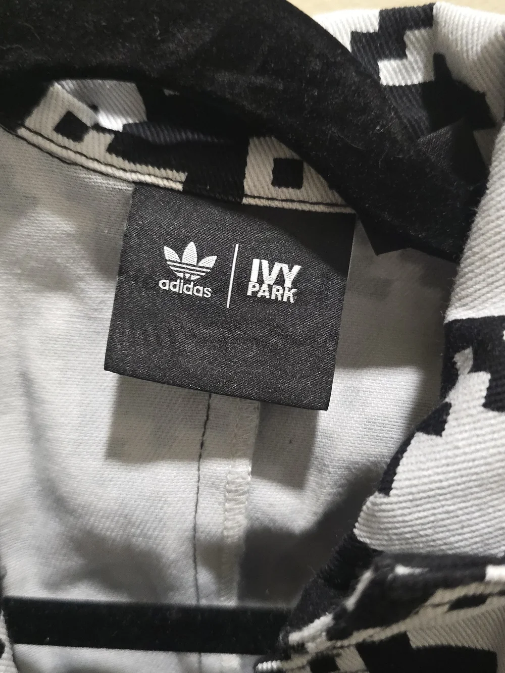 Adidas x Ivy Park Kids' Unisex Black & White Houndstooth Print Jumpsuit Sz-7-8Y